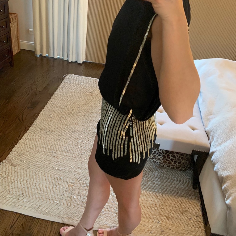 Parker beaded black dress